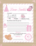 PRINTABLE Letter to Santa Claus | Kids Christmas Activity | Coquette Christmas List